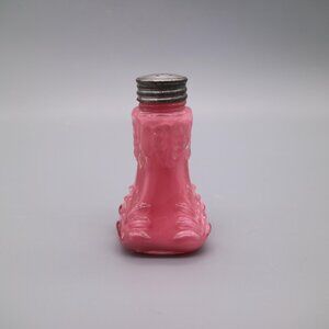 Antique Consolidated Glass Style Pink Cased Daisy Salt Pepper Shaker